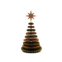 Green and pink stackable table-top Christmas tree home decoration